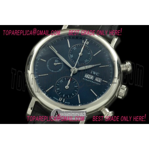 IWC Portofino Chronograph V2 SS/LE Blue A-7750 28800bph