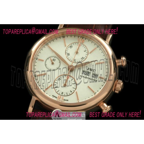 IWC Portofino Chronograph V2 RG/LE White A-7750 28800bph