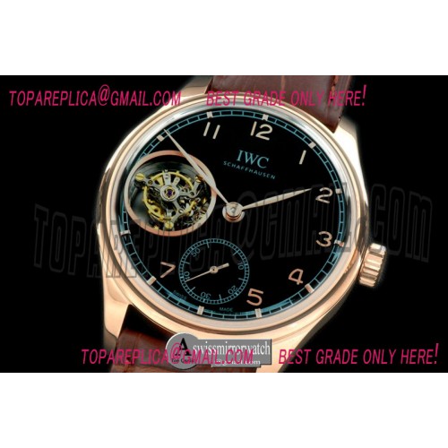IWC Portugese FA Jones Tourbillon RG/LE Black Tourbillon