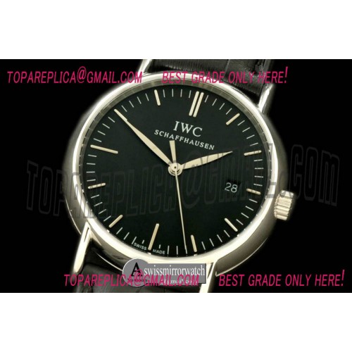 IWC Portifino Ladies SS/LE Black Sticks Swiss Qtz