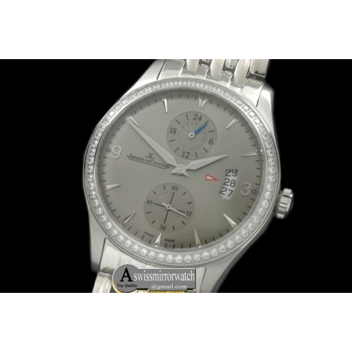 Jaeger-LeCoultre Master Duo Time SS/SS Grey Asian 2824