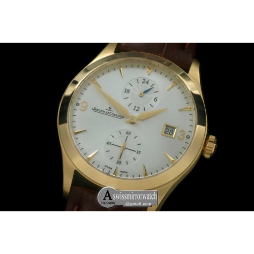 Jaeger-LeCoultre Master Duo Time YG/LE White Asian 2824