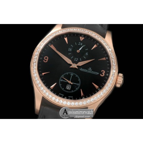 Jaeger-LeCoultre Master Duo Time RG/LE Black Asian 2824