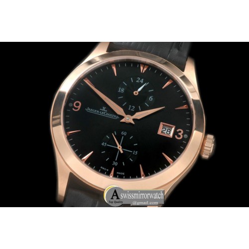 Jaeger-LeCoultre Master Duo Time RG/LE Black Asian 2824
