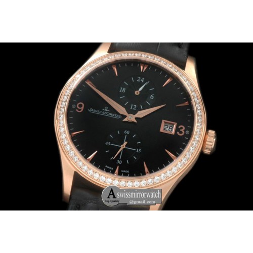Jaeger-LeCoultre Master Duo Time RG/LE Black Asian 2824