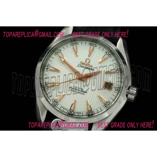 Omega Aqua Terra Auto SS/LE White/RG Swiss 2836