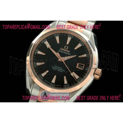 Omega Aqua Terra Auto SS/RG Black Swiss 2836