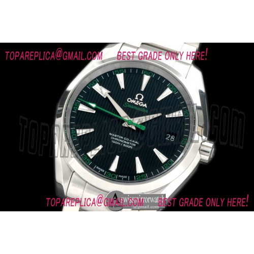 Omega Aqua Terra Auto SS/SS Black/Green Miyota 8205
