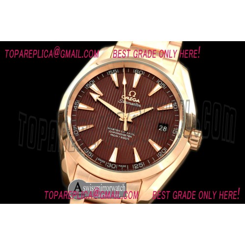 Omega Aqua Terra Auto RG/RG Brown Miyota 8205