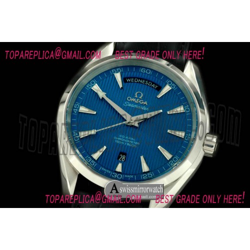Omega Aqua Terra Day/Date SS/SS Blue S-2836