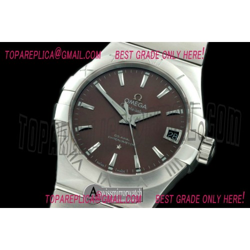 Omega Double Eagle Men Auto SS/SS Brown Miyota 9105