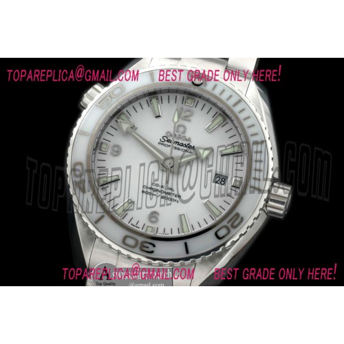 Omega 45mm Planet Ocean Ceramic SS/SS White Miyota 8205