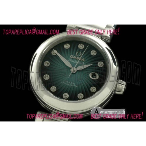 Omega Deville Ladymatic SS/SS Blue J-9105