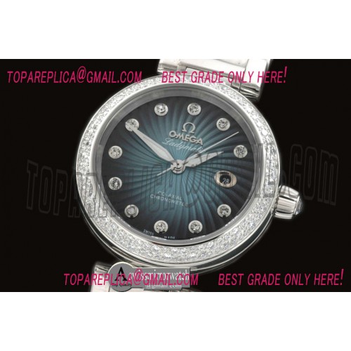 Omega Deville Ladymatic SS/SS Blue J-9105