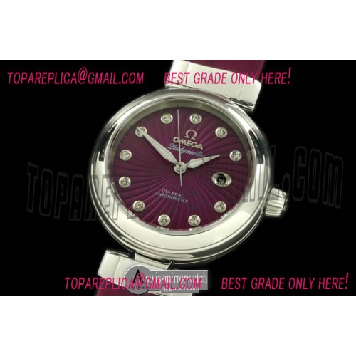 Omega  Deville Ladymatic SS/LE Purple J-9105