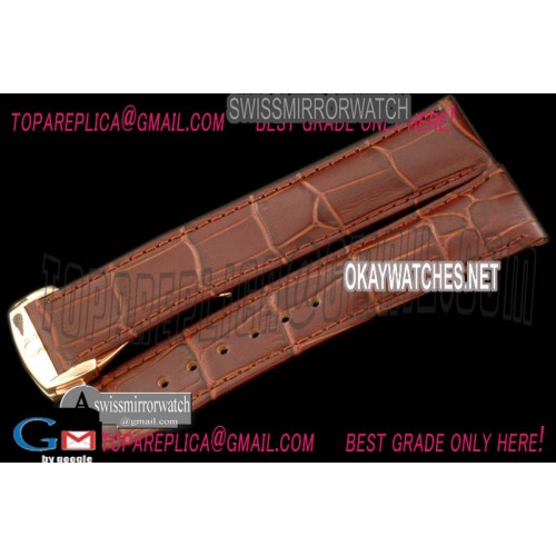 Omega Brown Calf/Croc Pressed Design c/w RG Insignia Deployant