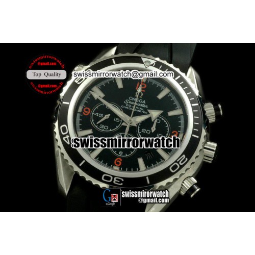 Omega Planet Ocean 45.5 Chrono SS/RU Black 7750