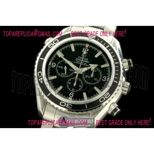 Omega Planet Ocean 45.5 Chrono SS/SS Black 7750