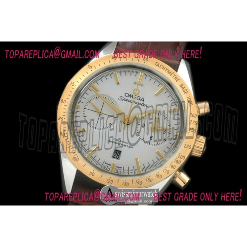 Omega Speedmaster Moon Watch SS/YG/LE White Stick A-7750