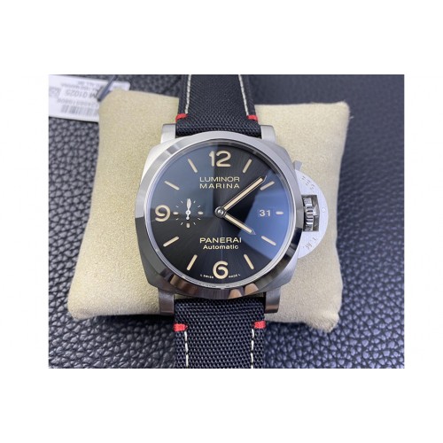 Panerai PAM 1025 VSF 1:1 Best Edition Black Dial on Black Canvas Strap P.9010 Clone