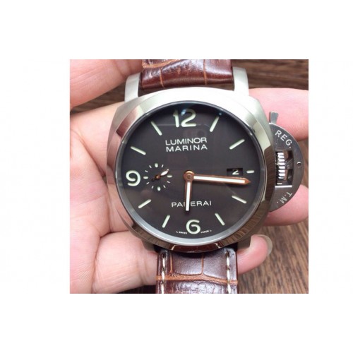 Panerai PAM 351 P ZF 1:1 Best Edition on Brown Leather Strap P9000