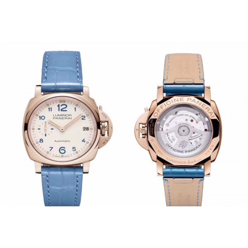 Panerai PAM 756 Luminor Due VSF Best Edition White Dial on Blue Leather Strap AXXXIV