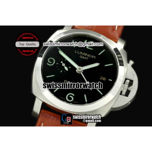 Panerai Pam 320M 1950 3 days GMT SS/LE Blk A-7750