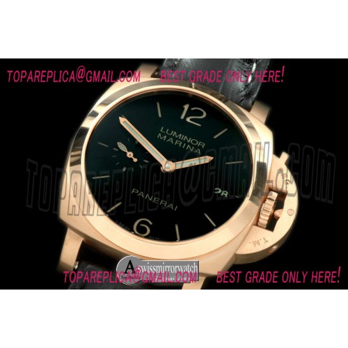 Panerai Pam 393O 1950 3 days Auto RG/LE Blk A-7750