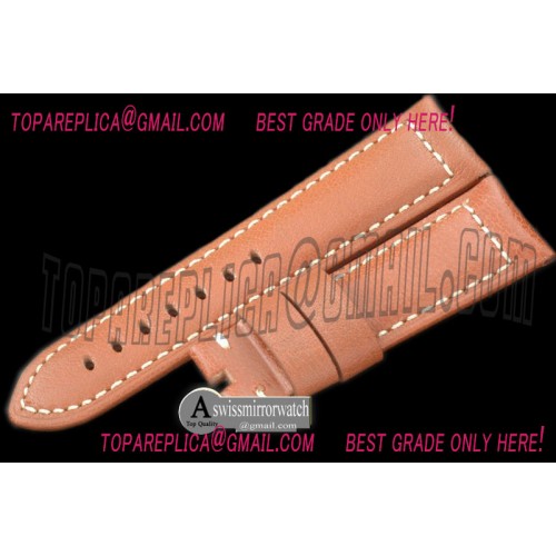 Panerai 24/22 Calf Leather Clay/White Stitches for 44mm Panerai