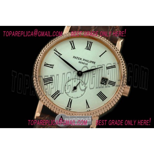 Patek Philippe 3919 Calatstrava RG/LE White Roman Quartz