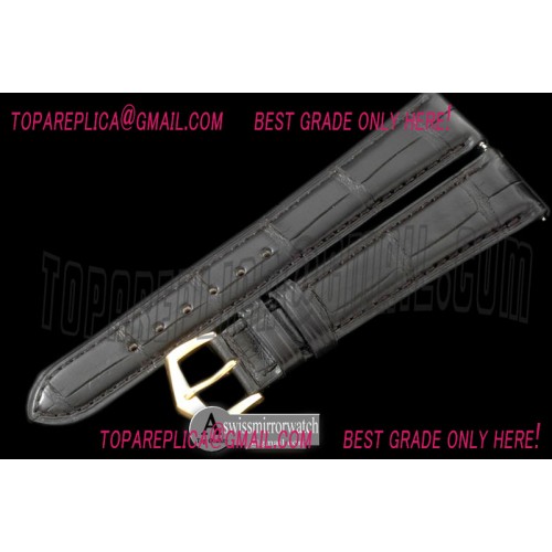 Patek Philippe Black Croc Strap YG 20/16 / Insignia Buckle Patek Philippe Black Croc Strap YG 20/16 / Insignia Buckle