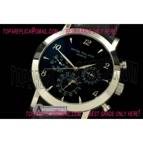 Patek Philippe Classic Perpetual Calendar SS/LE Black Num Asian 2813