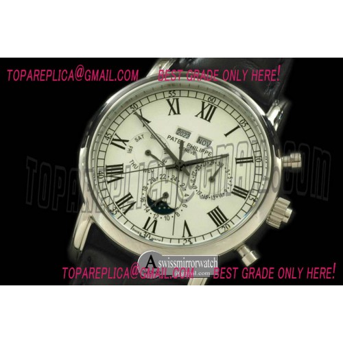 Patek Philippe Calendar Complications SS/LE White Roman Asian 2813