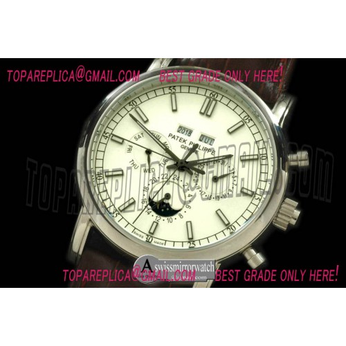 Patek Philippe Calendar Complications SS/LE White Sticks Asian 2813