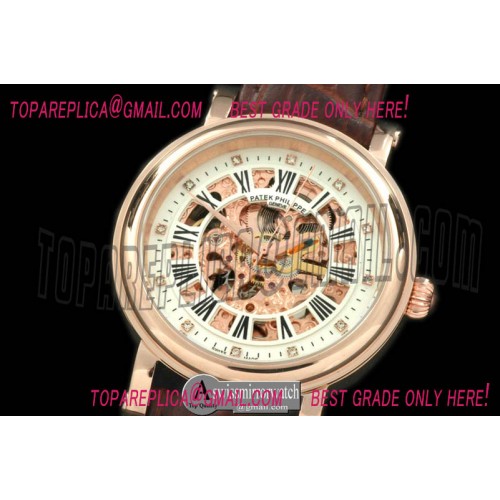 Patek Philippe Classic Skeleton RG/LE White Asian 2813