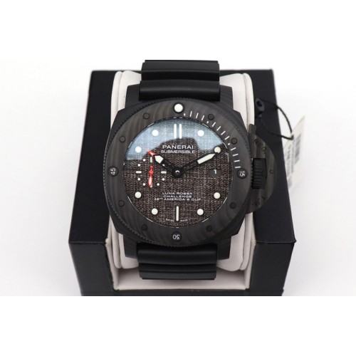 Panerai PAM 1039 Carbotech VSF Best Edition Dark Grey Sail Dial on Rubber Strap P.9010 Clone (Free White Rubber Strap)