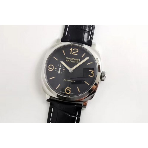 Panerai PAM 572 Q Radiomir 1940 V9F 1:1 Best Edition Black Dial on Black Leather Strap P.4000 Super Clone