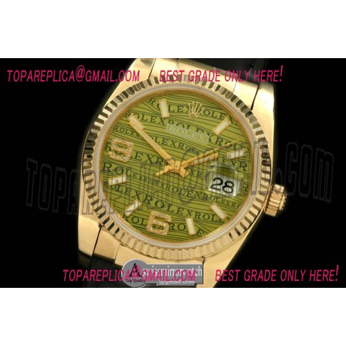 Rolex YG/LE Khaki Asian 2813 28800 -Real Diamonds