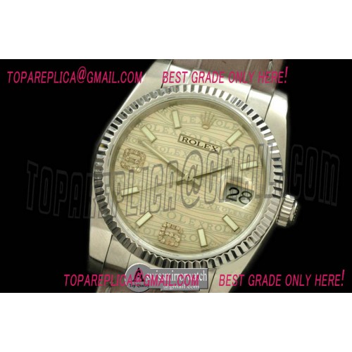 Rolex SS/LE Champagne Asian 2836/3135-Real Diamonds Rolex SS/LE Champagne Asian 2836/3135-Real Diamonds