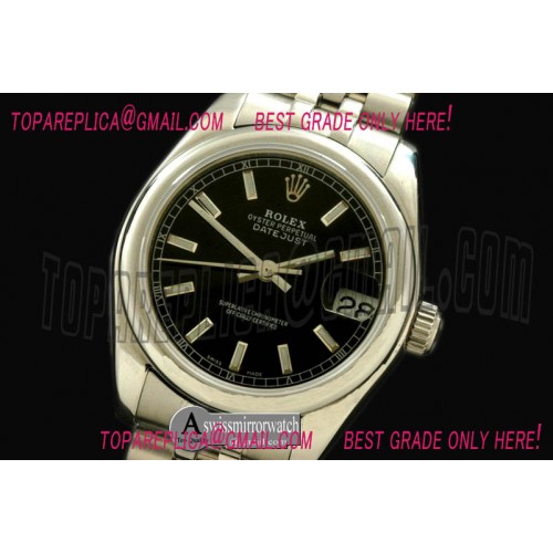 Rolex SS Jubilee Black Sticks Swiss 2688/2355