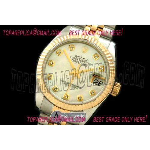 Rolex SS/YG Jubilee MOP Wht Diam Swiss 2688/2355 Rolex SS/YG Jubilee MOP Wht Diam Swiss 2688/2355