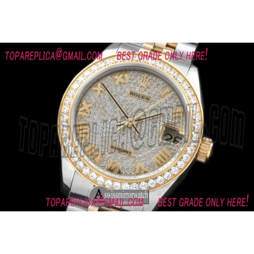 Rolex SS/YG Jubilee Diam Roman Asian 2836