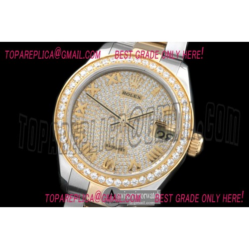 Rolex SS/YG President Diam Roman Asian 2836