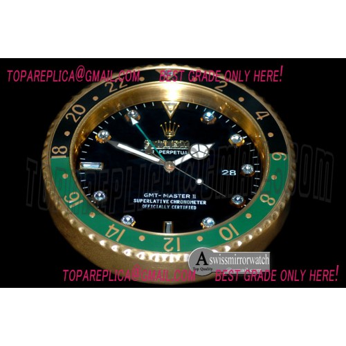 Rolex Dealer Clock GMT Style Green Green/Black Swiss Quartz