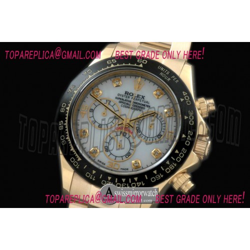 Rolex Daytona 116528 YG/YG White Diam A-7750 Sec@6