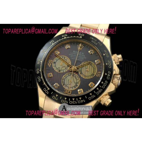 Rolex Daytona 116528 YG/YG MOP Grey Diam A-7750 Sec@6