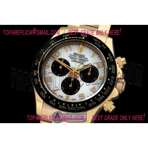 Rolex Daytona 116528 YG/YG White Num A-7750 Sec@6