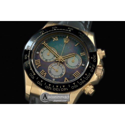 Rolex Daytona 116528 YG/YG M-Green Roman A-7750 Sec@6
