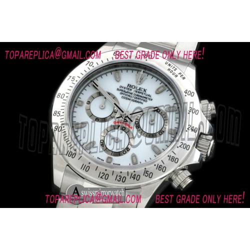 Rolex Daytona 116520 SS/SS White Stick A-7750 Sec@6