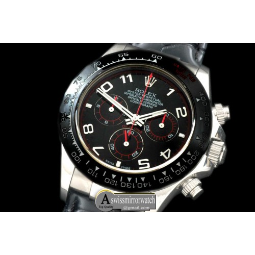 Rolex Daytona 116519 SS/CER/LE Black Num A-7750 Sec@6